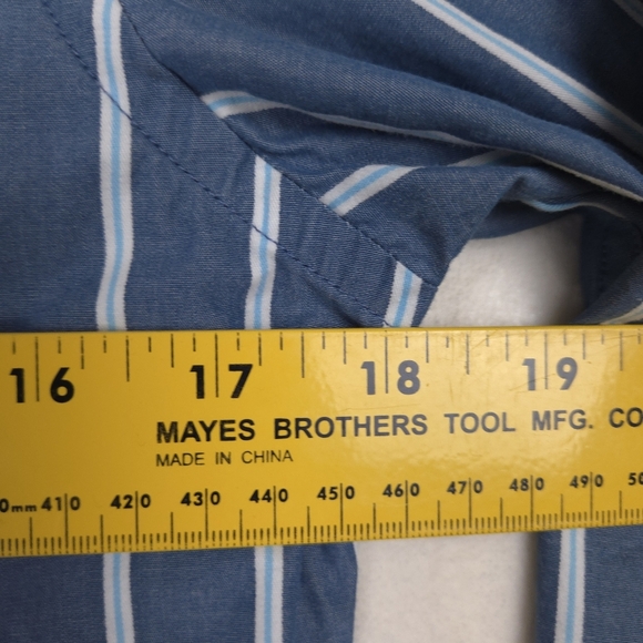 Abercrombie Striped‎ Button Down Shirt Blue Boys Size Medium - Picture 3 of 8